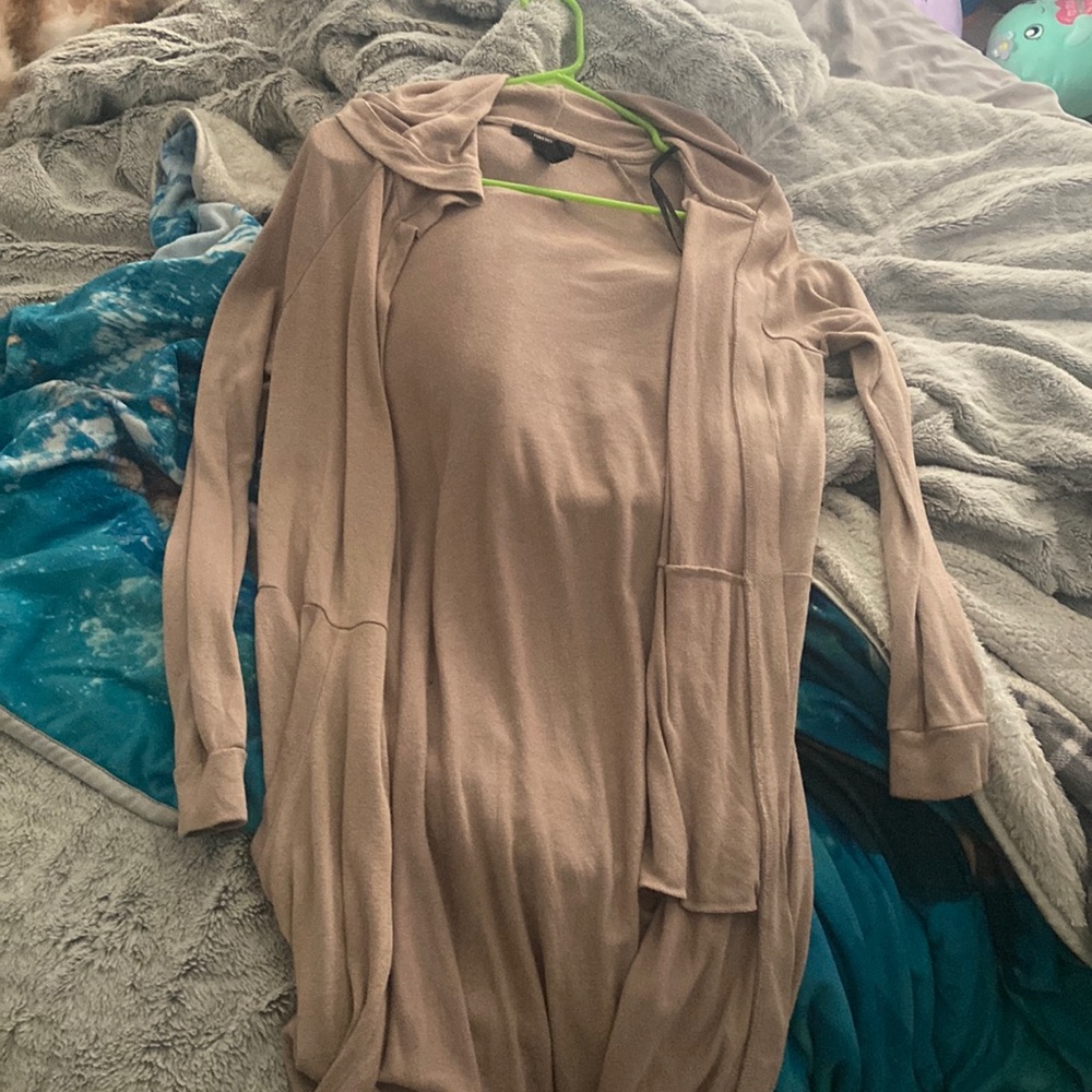 Tan cardigan